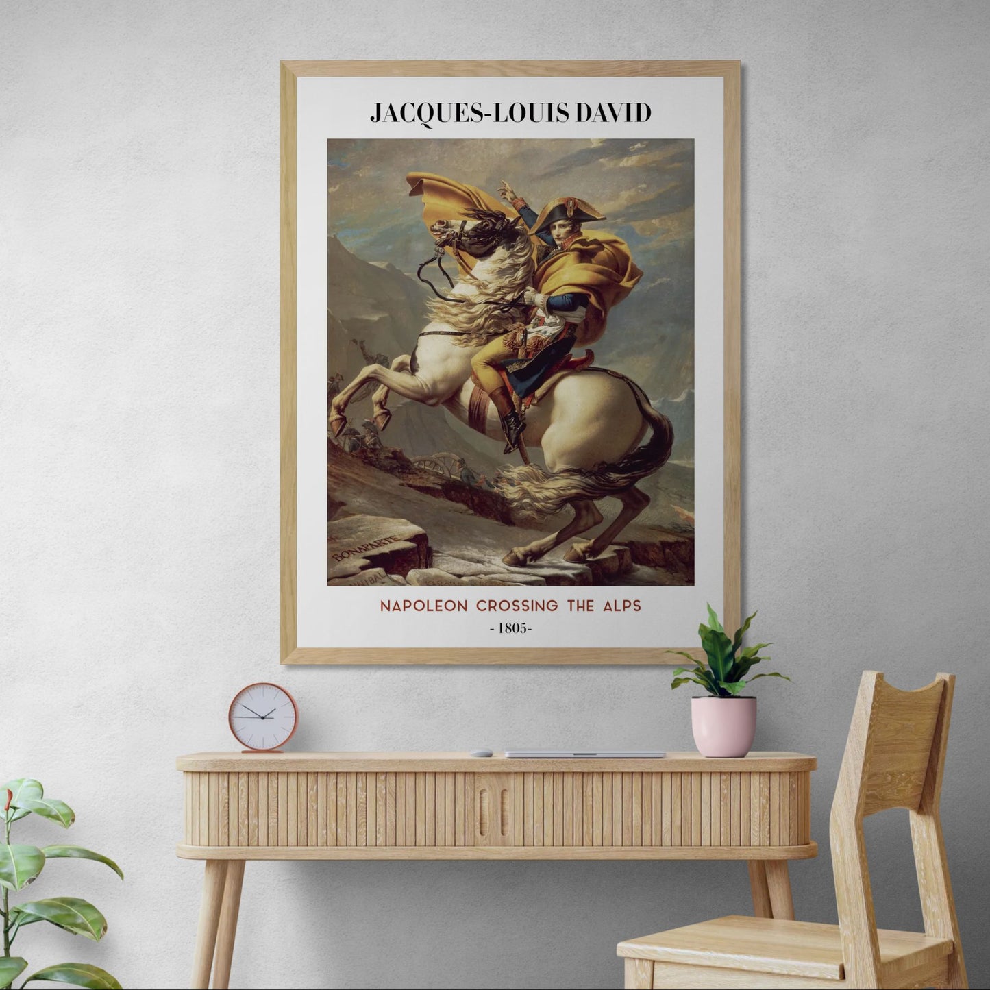 Cuadro enmarcado Napoleón cruzando los Alpes – Edición artística Velum