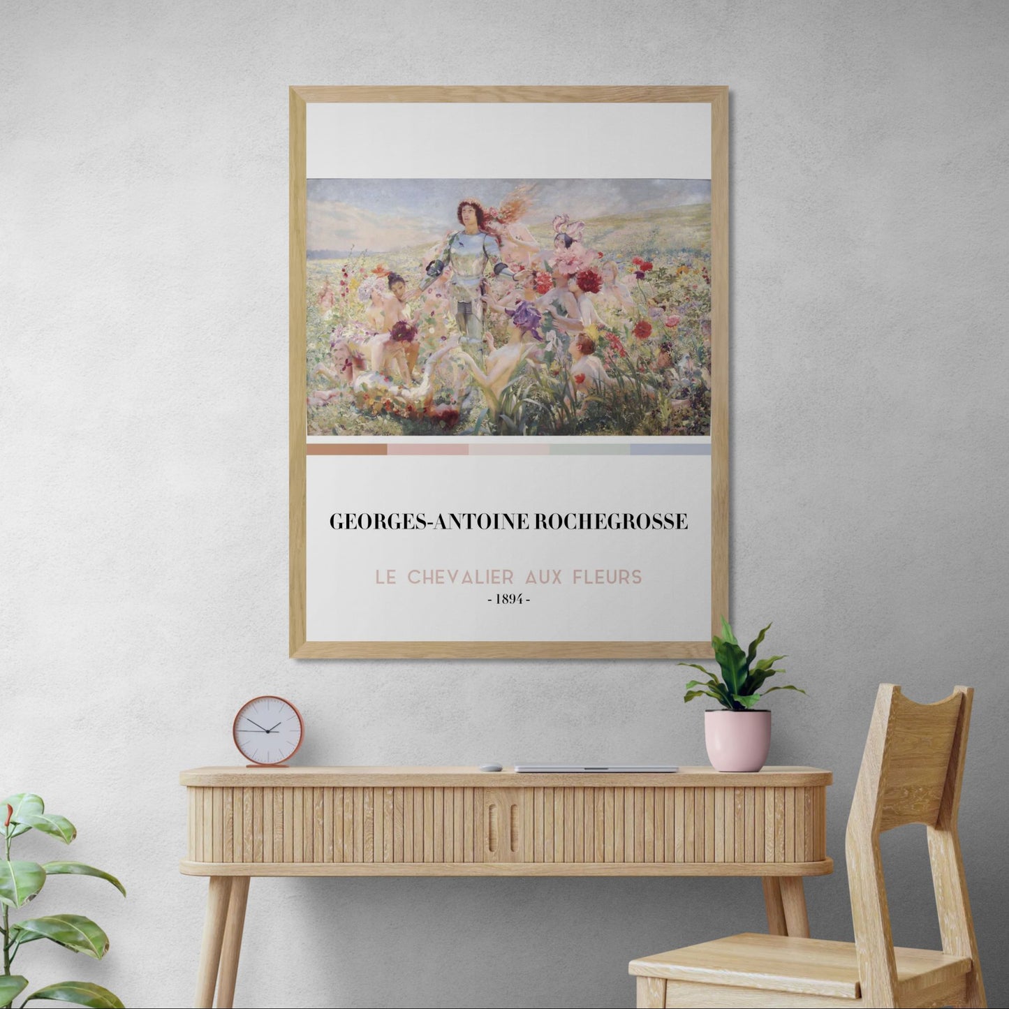 Cuadro enmarcado El caballero de las flores – Edición artística Velum