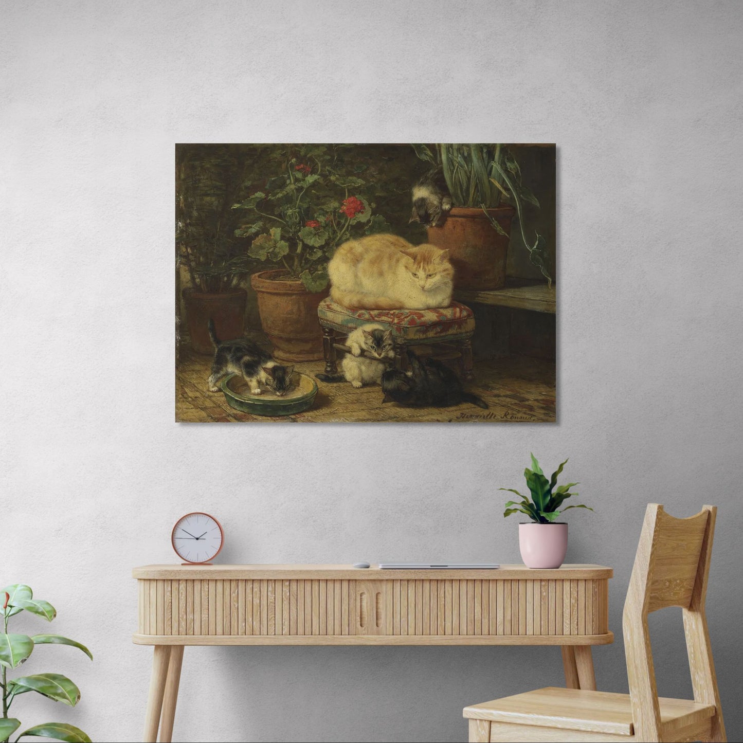 Gatos Jugando - Henriëtte Ronner-Knip (Canvas)