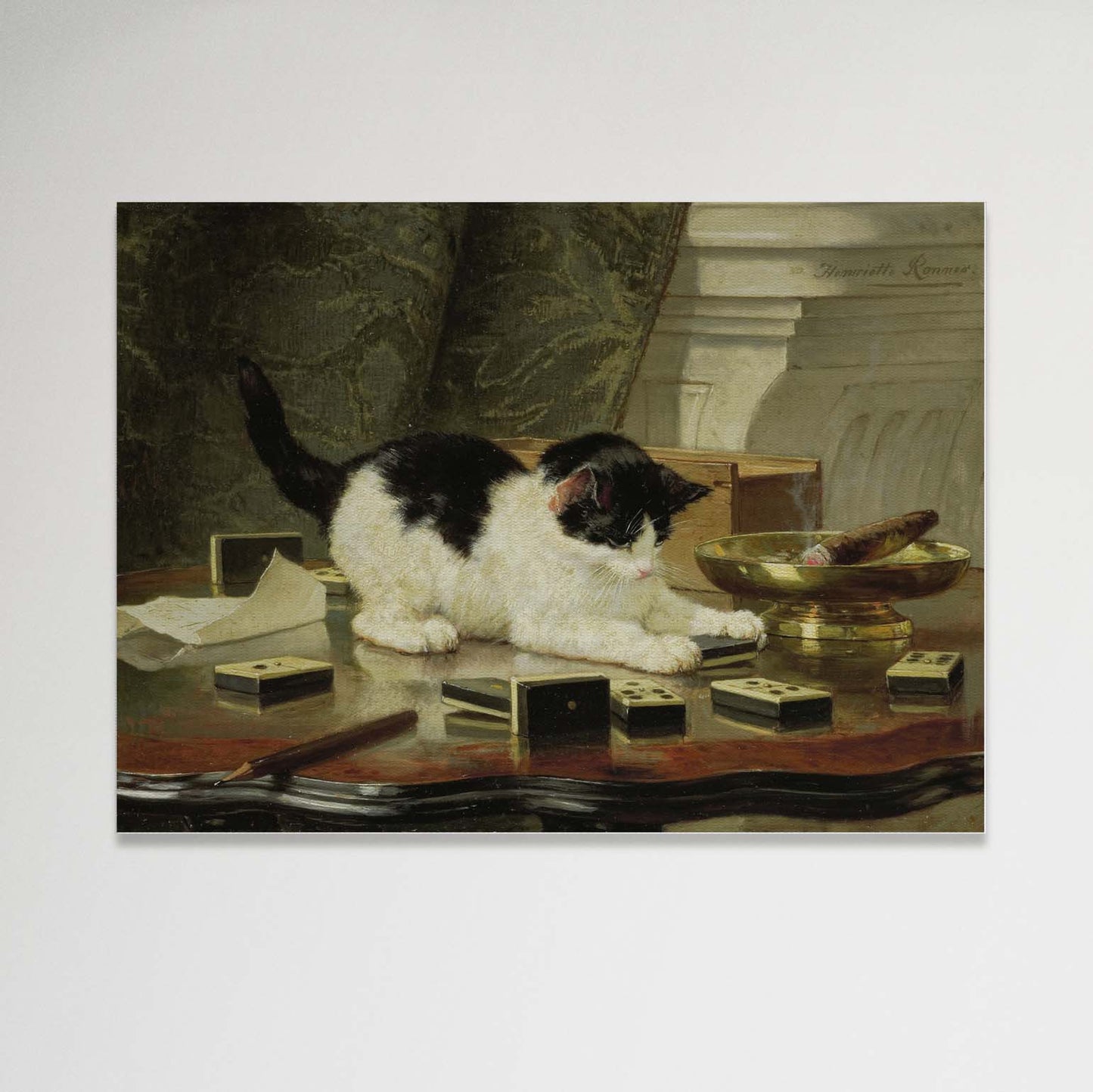 Gato Jugando - Henriëtte Ronner-Knip (Canvas)