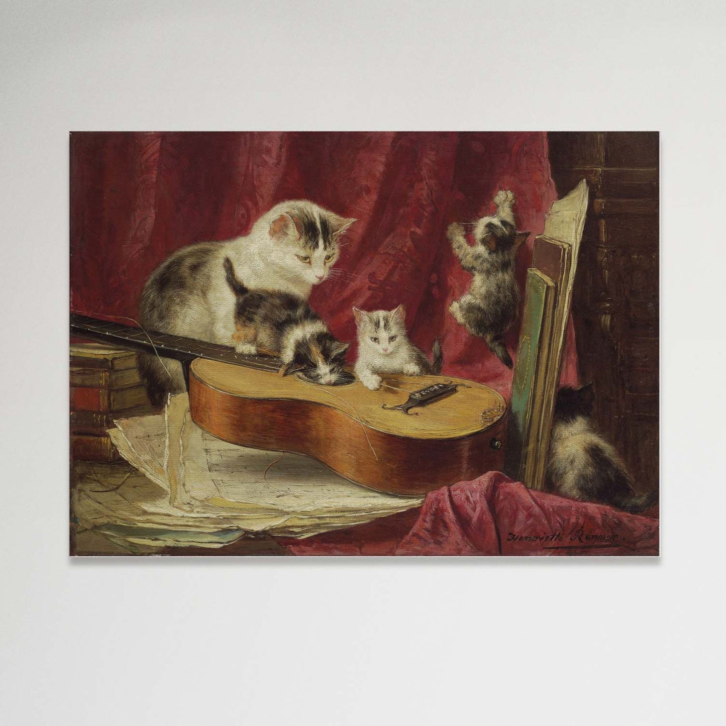 Gatos Haciendo Música - Henriëtte Ronner-Knip (Canvas)