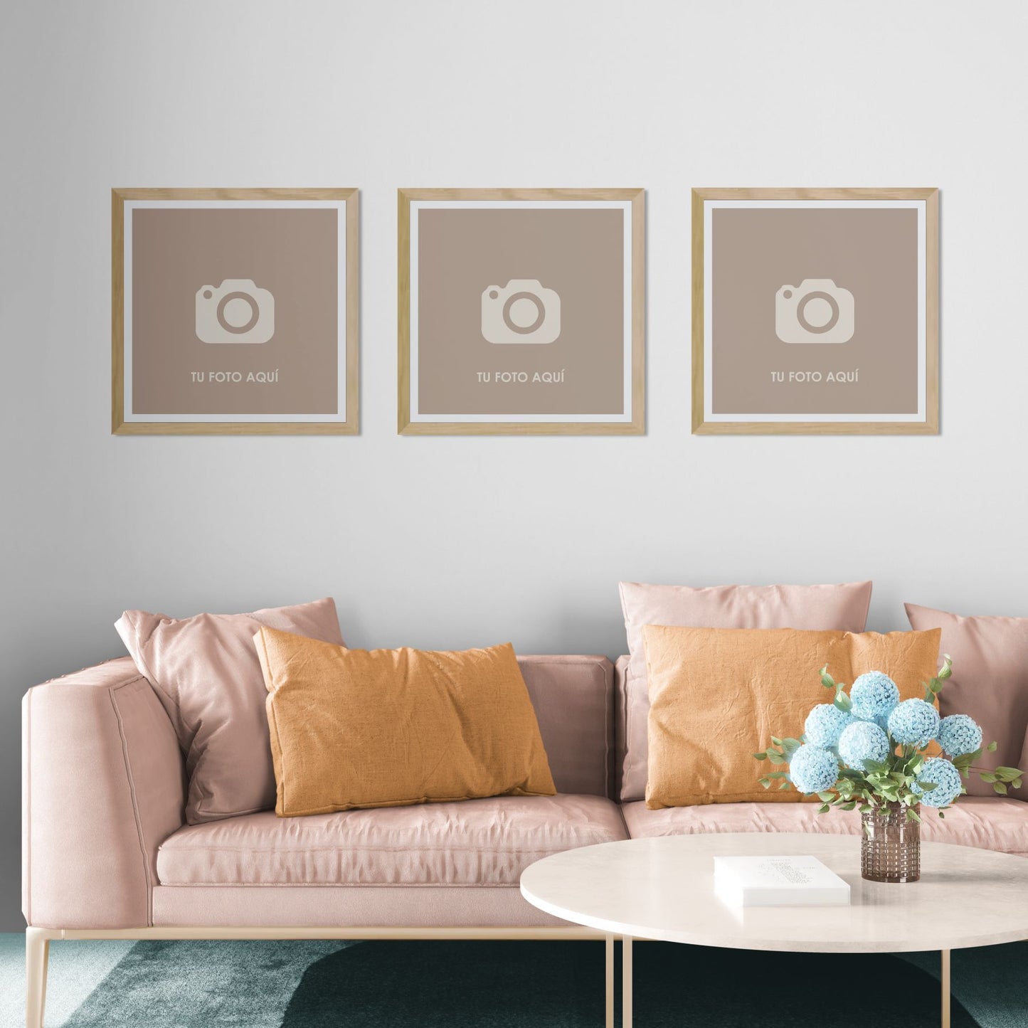 Pack 3 Cuadros Enmarcados Personalizados (Cuadrados)