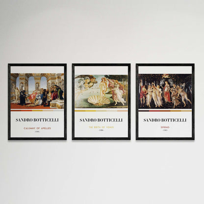 Pack 3 Cuadros Botticelli