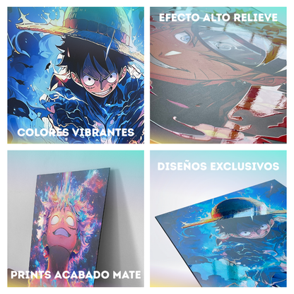 Cuadro Decorativo Anime Pirata | Poster Metálico Intercambiable — Velum Studio