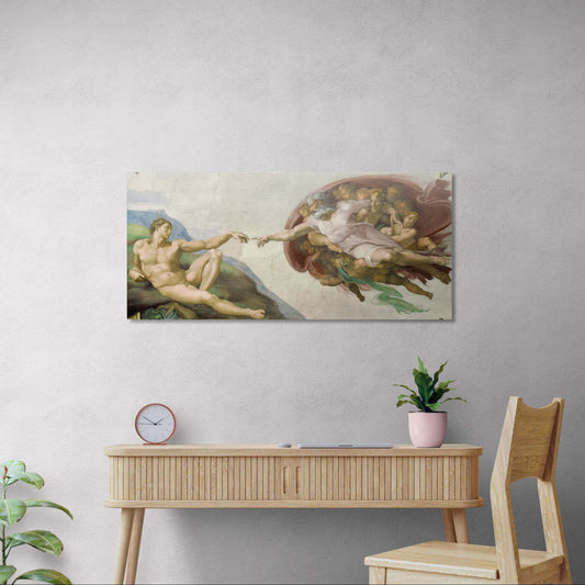 La Creación de Adán - Miguel Ángel (Canvas)