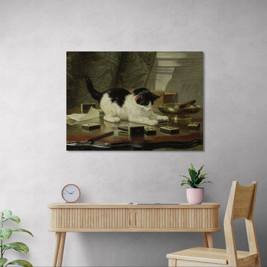 Gato Jugando - Henriëtte Ronner-Knip (Canvas)