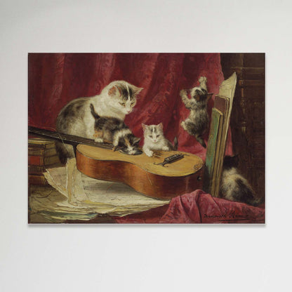 Gatos Haciendo Música - Henriëtte Ronner-Knip (Canvas)