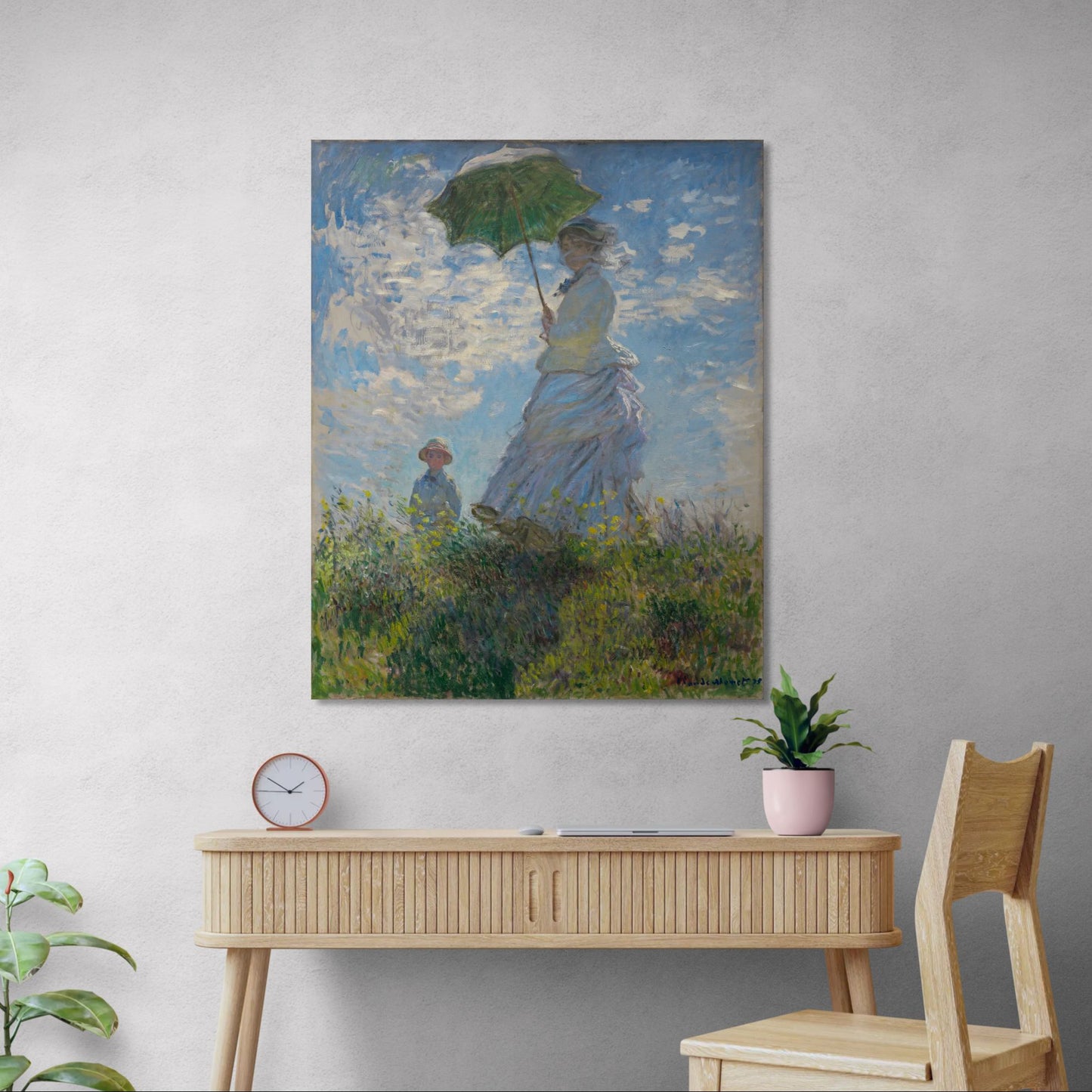 Mujer Con Sombrila - Monet (Canvas)