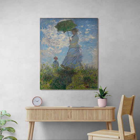 Mujer Con Sombrila - Monet (Canvas)