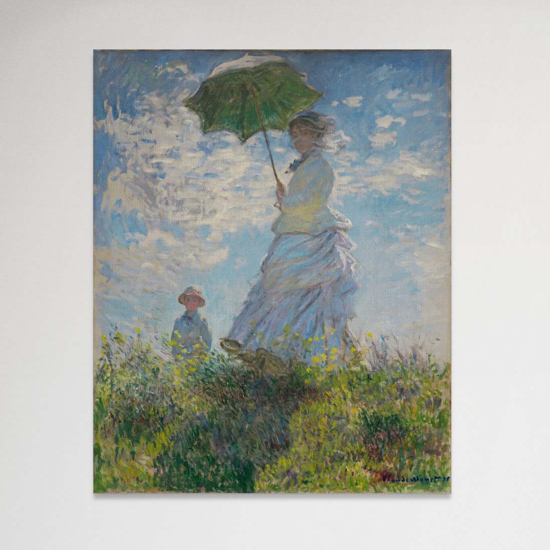 Mujer Con Sombrila - Monet (Canvas)