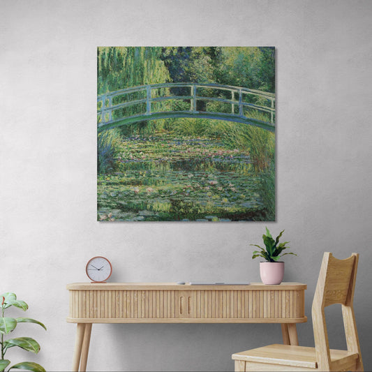 Water-Lilies And Japanese Bridge - Monet (Canvas)