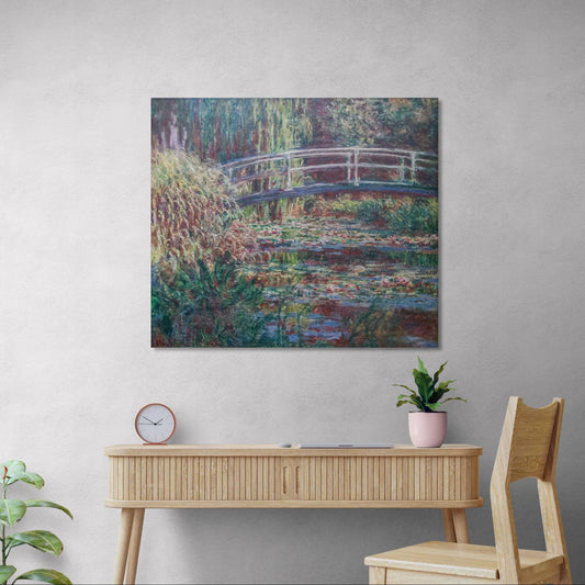 Water Lily Pond - Simphony In Rose - Monet (Canvas)