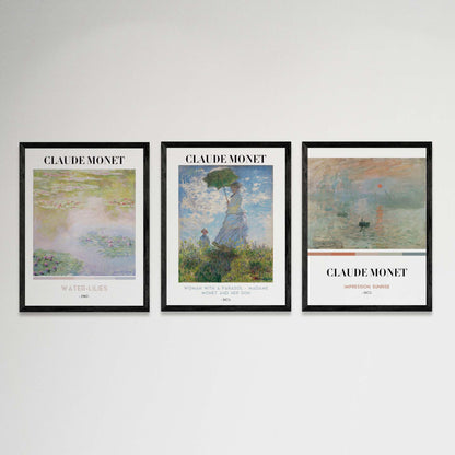 Pack 3 Cuadros Monet
