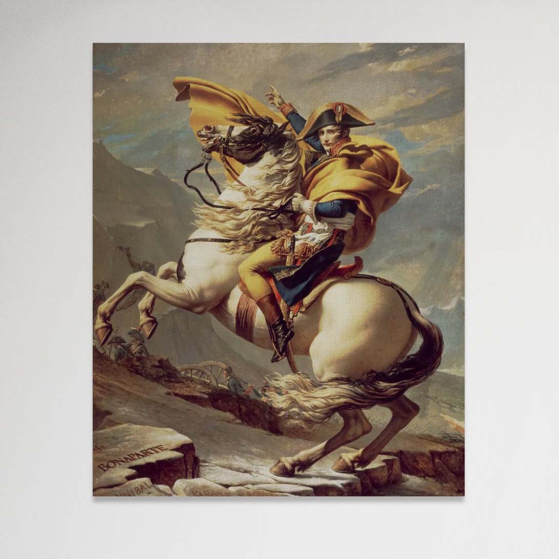 Napoleón Cruzando Los Alpes - Jacques-Louis David (Canvas)