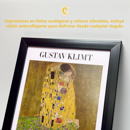 Cuadro enmarcado El beso – Edición artística Velum