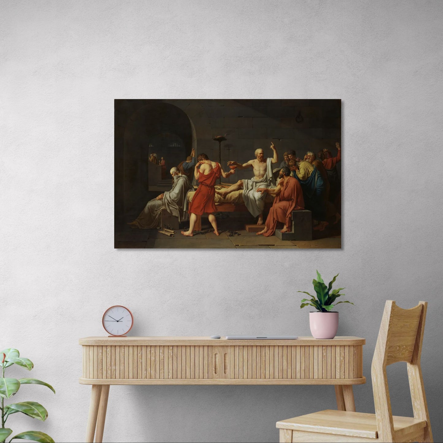 La muerte de Socrates - Jacques-Louis David (Canvas)