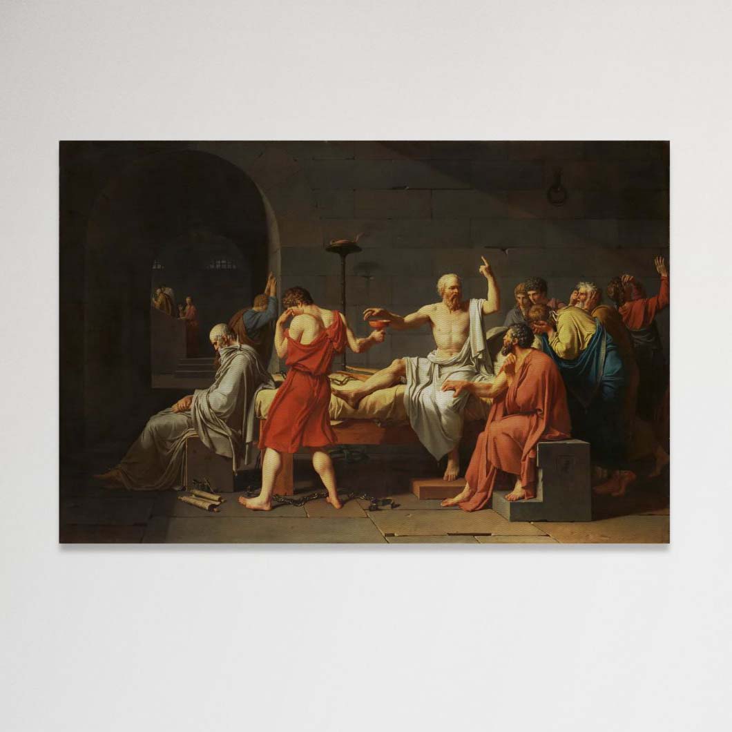 La muerte de Socrates - Jacques-Louis David (Canvas)
