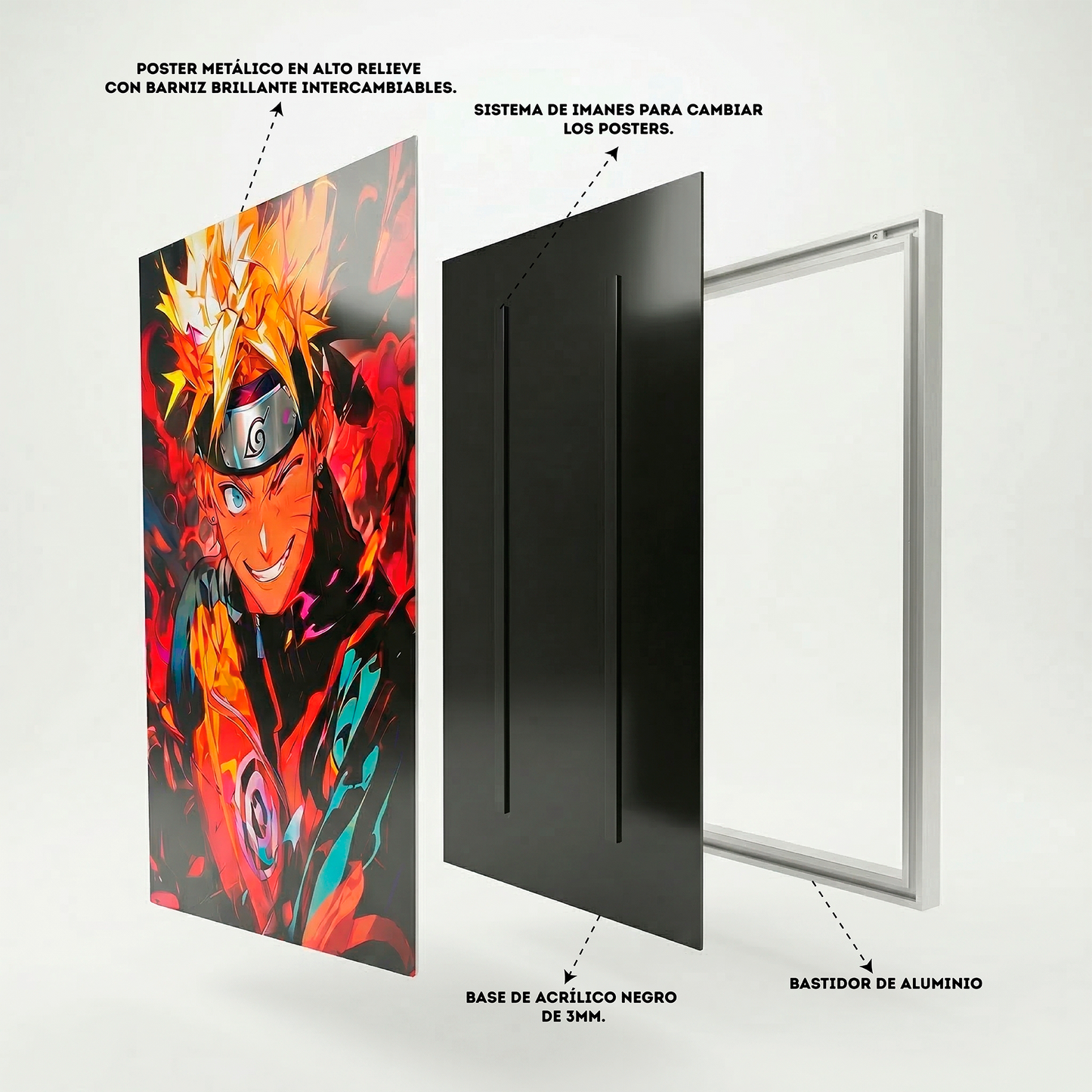 Cuadro Decorativo Anime Pirata | Poster Metálico Intercambiable — Velum Studio